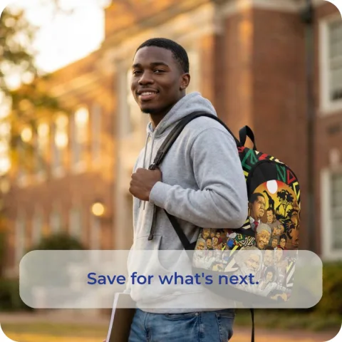 Coffer user carrying a backpack on a sunny day.